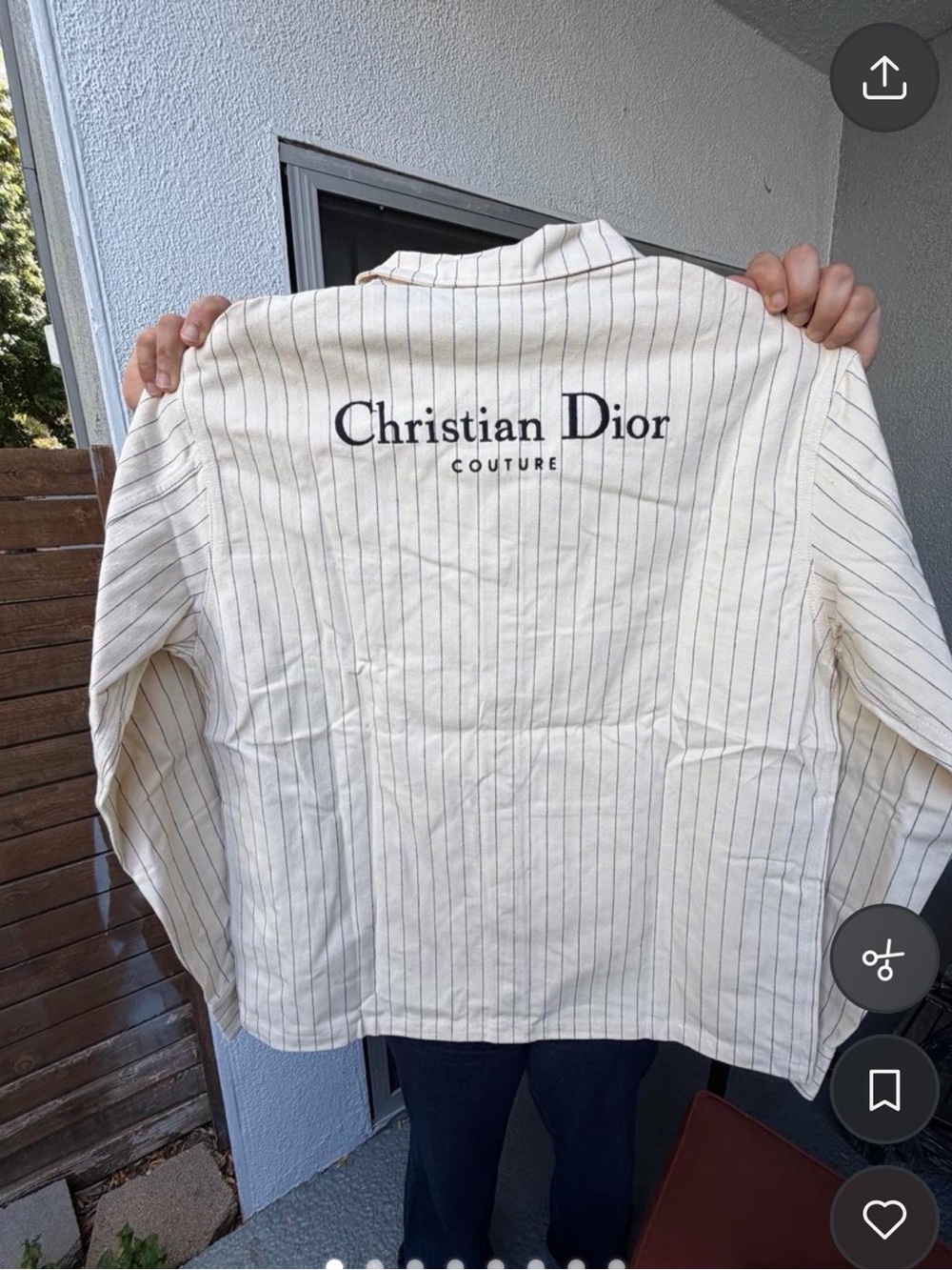 Dior Men’s Cream Pinstripe jacket ,2020 edition
